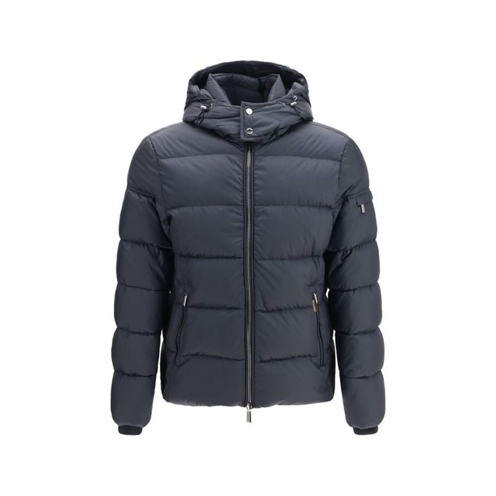 MooRER Blue Polyamide Full-Length Men's Jacket